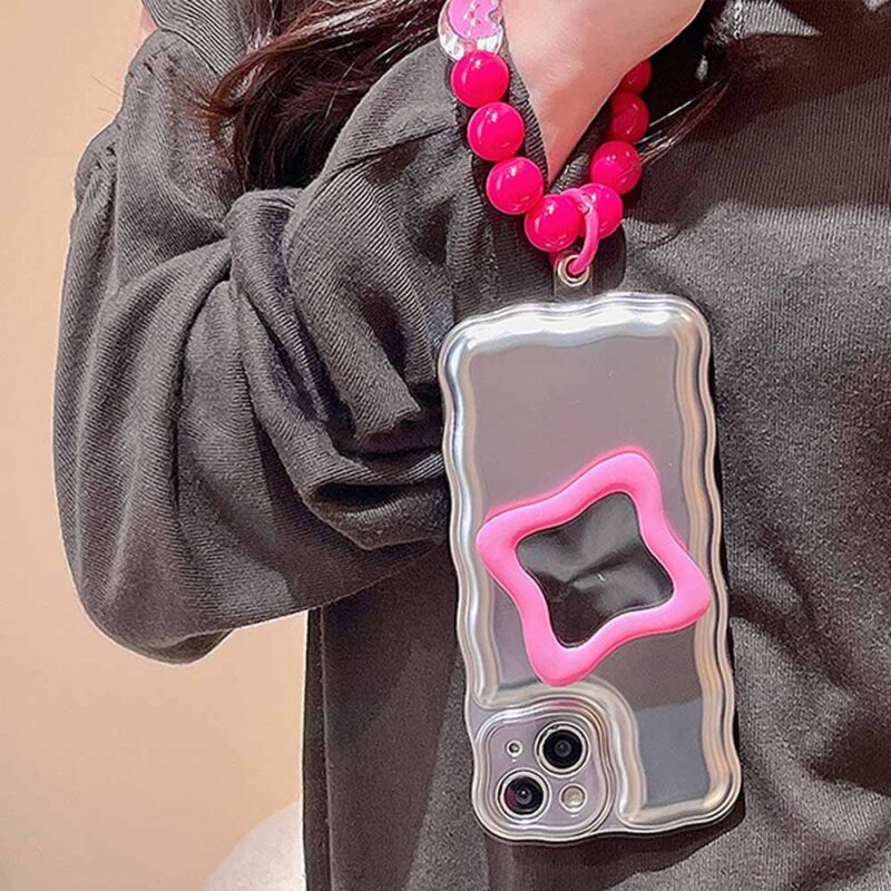 Silver Pink Mirrors Phone Cases
